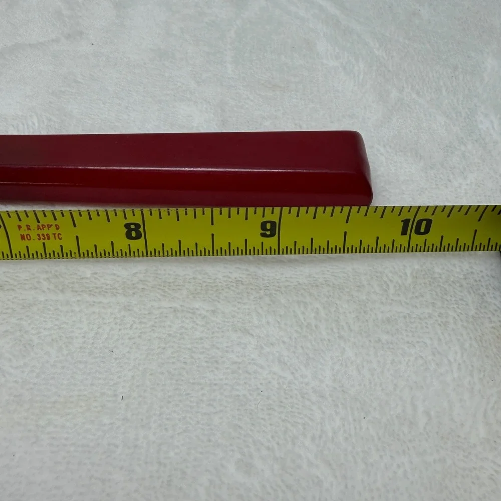 VTG Red Bakelite Handle Cake Pie Cutter‎ Server Comb Edge MCM 9.5